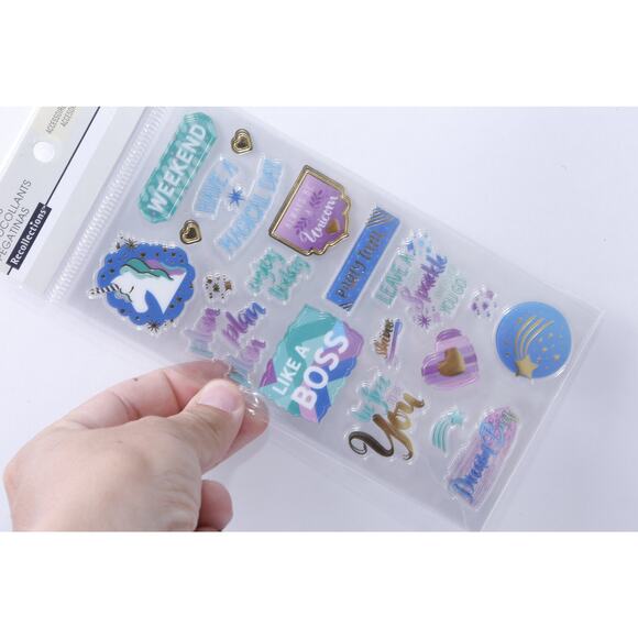 Unicorn, Dream, Motivation, Sticker Sheet, Recollections, Transparent, Phrases, - Picture 1 of 1